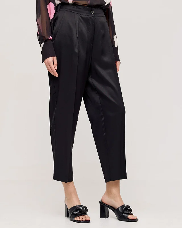 Access Fashion Cropped Trousers With Pleats