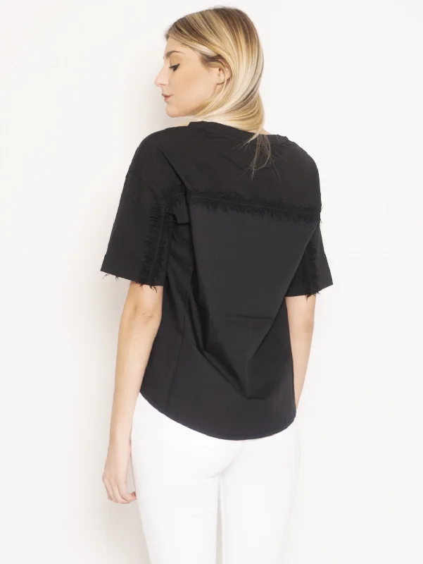 Blusa con Frange Nero