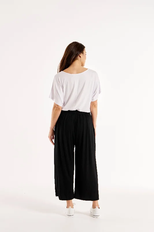 Betty Basics Astrid Bamboo Wide leg Pant Black