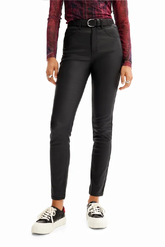 Brujas Faux Leather Pants By Desigual