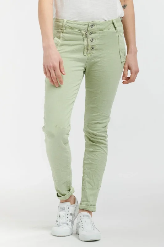 Button Jeans By Italian Star - Mint