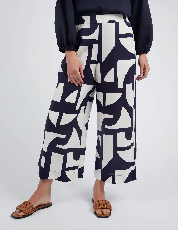 Elm Dali Abstract Pant Midnight Abstract Print