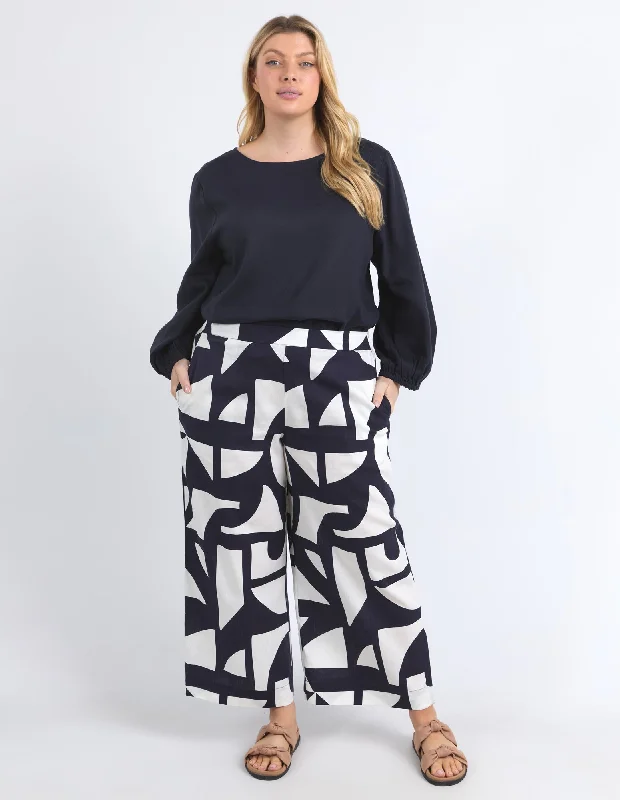 Elm Dali Abstract Pant Midnight Abstract Print