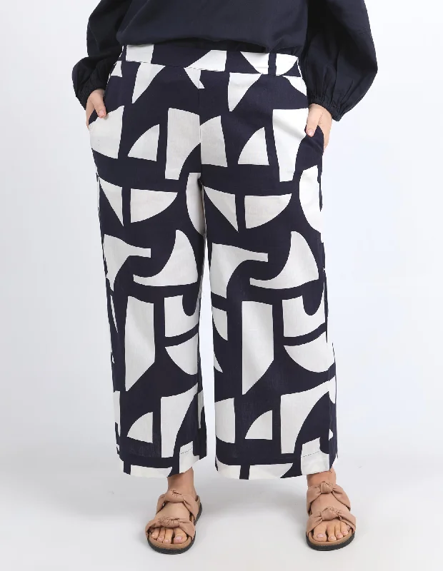 Elm Dali Abstract Pant Midnight Abstract Print