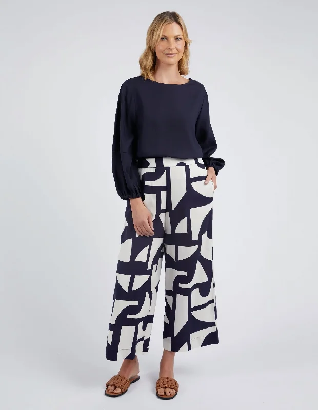 Elm Dali Abstract Pant Midnight Abstract Print