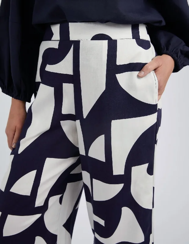 Elm Dali Abstract Pant Midnight Abstract Print