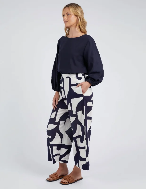 Elm Dali Abstract Pant Midnight Abstract Print