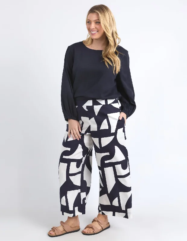 Elm Dali Abstract Pant Midnight Abstract Print