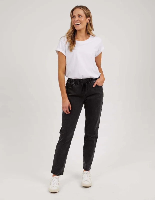 Foxwood Juliette Jogger Jean Washed Black