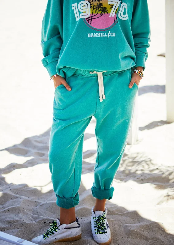 Hammill + Co Beach Vintage Track Pant Jade