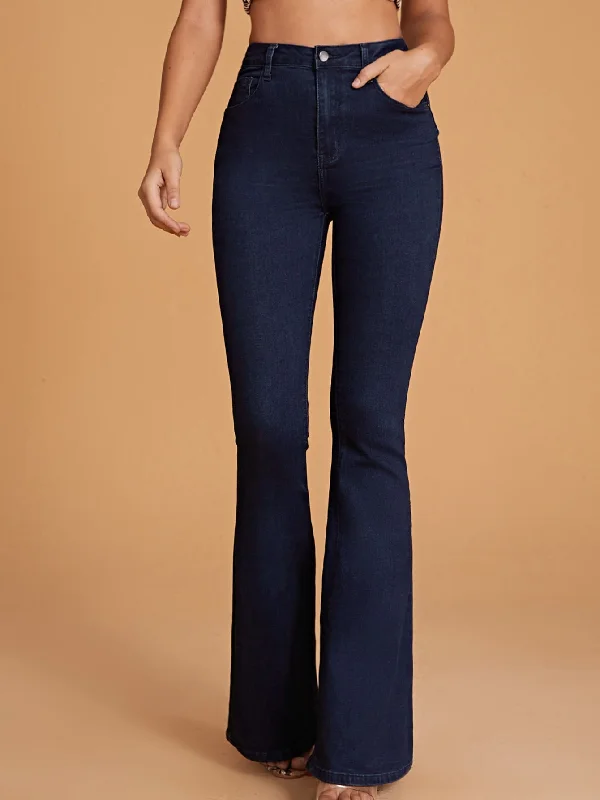 High Waist Flare Leg Jeans