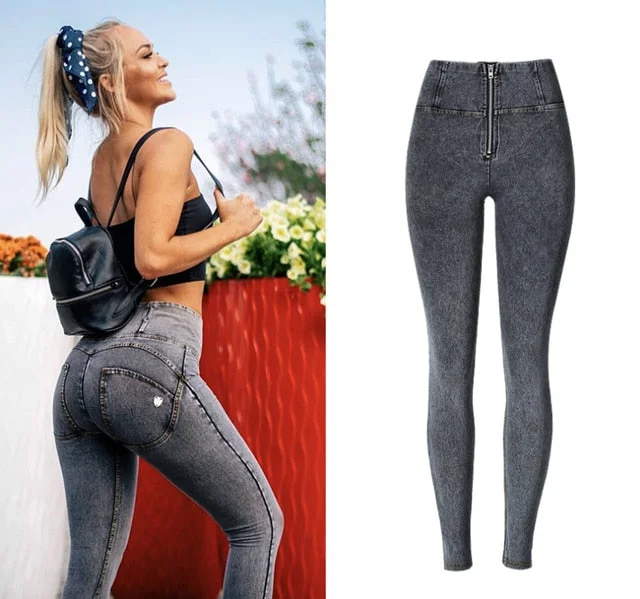 High Waist Push Up Jeans Woman