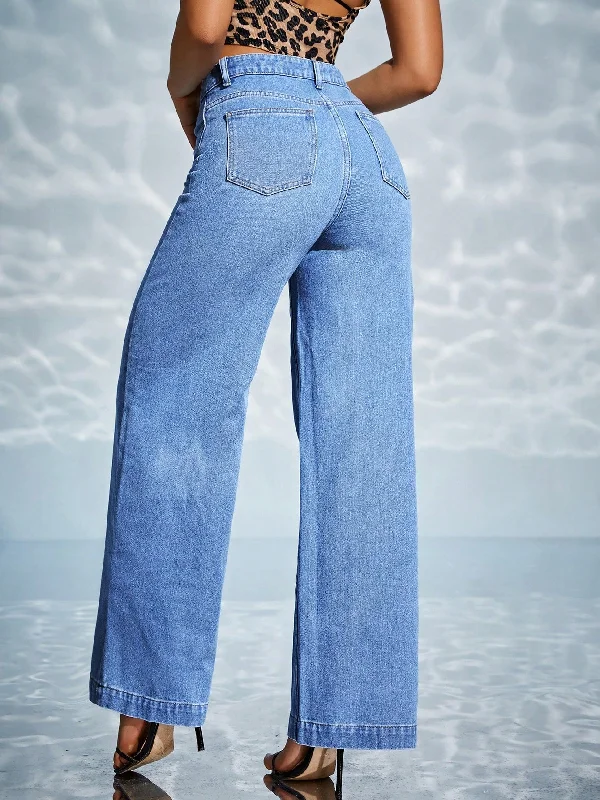 High Waist Wide Leg Jeans