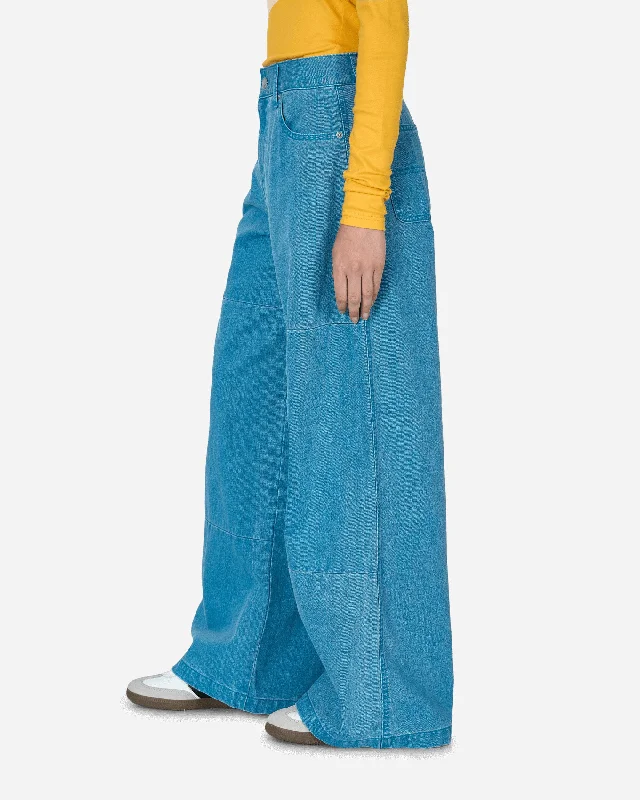 Colored Denim Wide Pants Blue