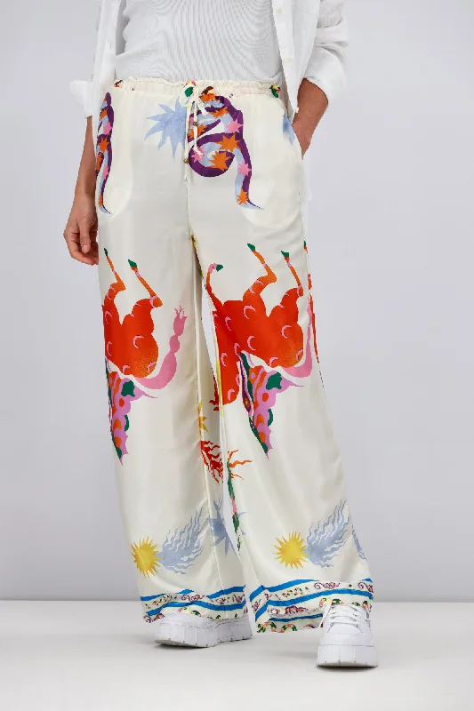 Iris Maxi Kassia Pants White Print