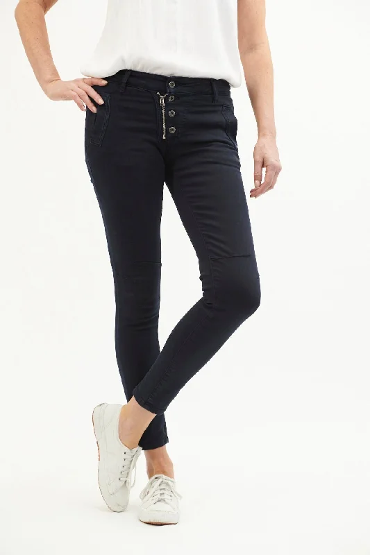 Button Jeans By Italian Star - Indigo