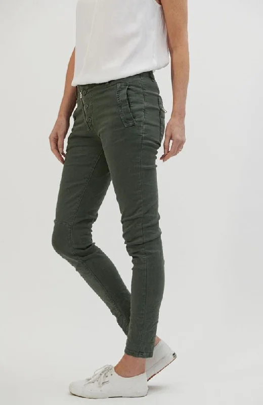 Button Jeans By Italian Star - Military