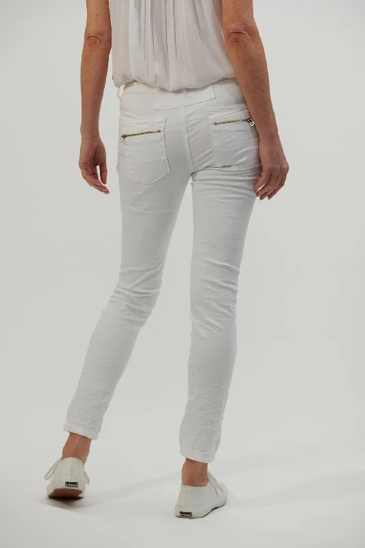 Button Jeans By Italian Star - White