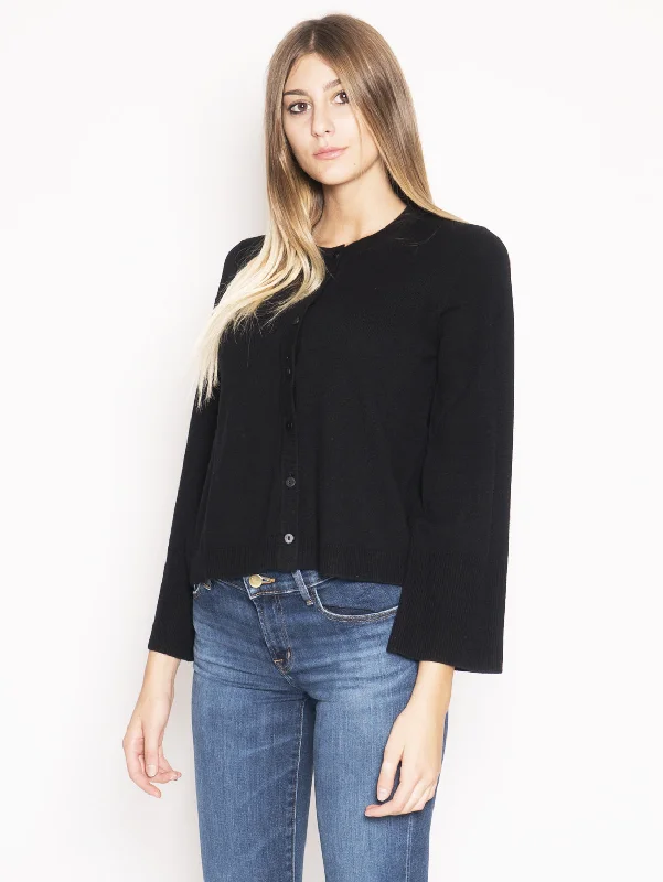 Cardigan Girocollo Nero