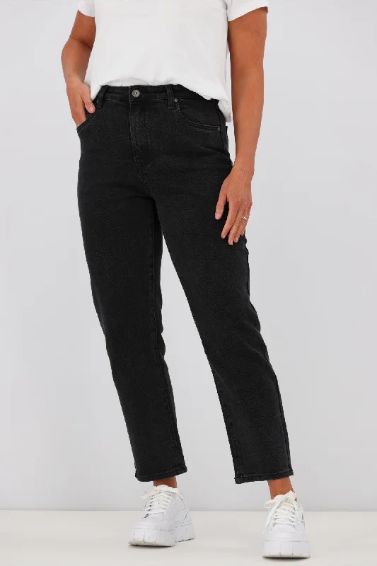 Little White Lie Ally Straight Jean Washed Black