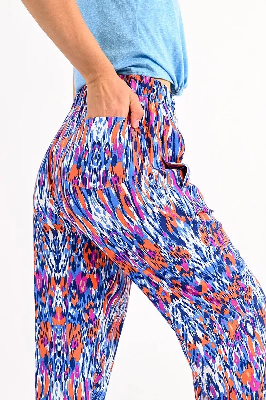 Molly Bracken Multicolour Graphic Print Wide Leg Trousers