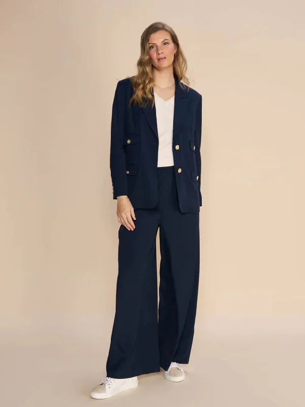 Mos Mosh Fleur Cello Navy Trousers