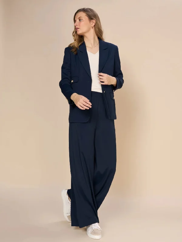 Mos Mosh Fleur Cello Navy Trousers