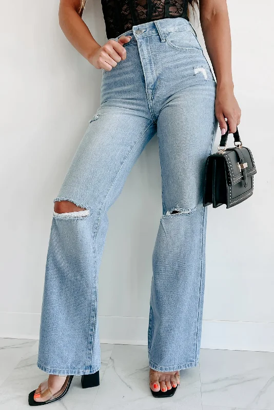 My Calling Card High Rise Wide Leg Jeans (Light Acid)