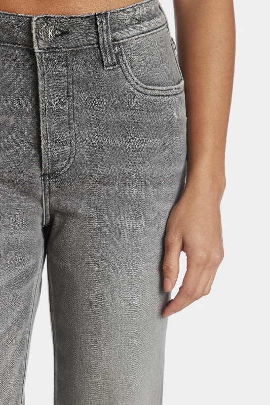 Naomi High Rise Girlfriend Jeans With Hidden Buttons