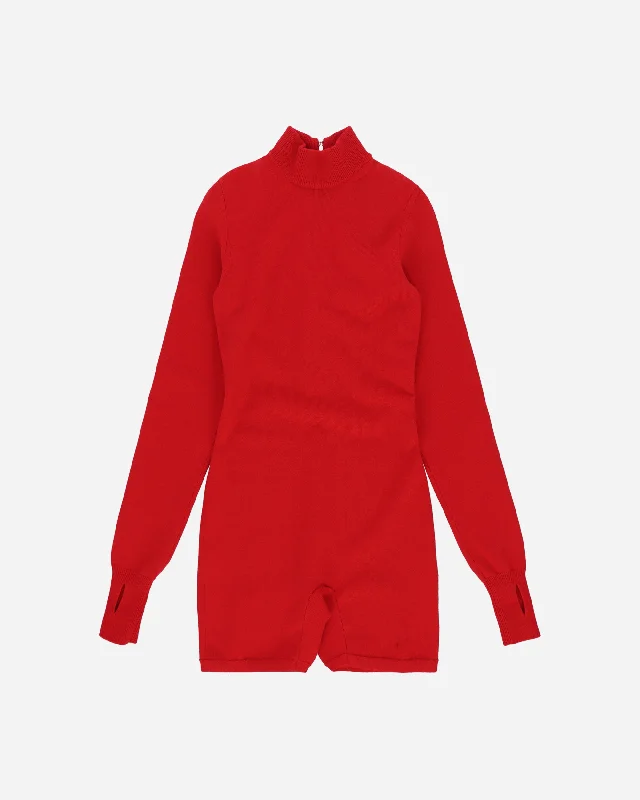 WMNS ESC Wool Bodysuit Red