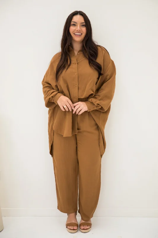 FINAL SALE Olivia Pant in Almond