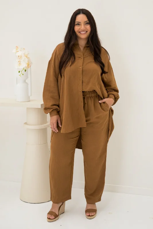 FINAL SALE Olivia Pant in Almond