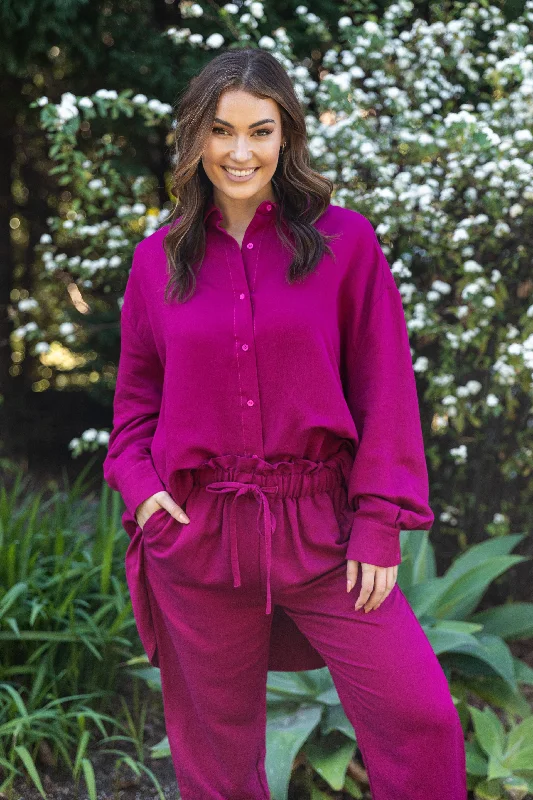 Olivia Pant in Deep Plum