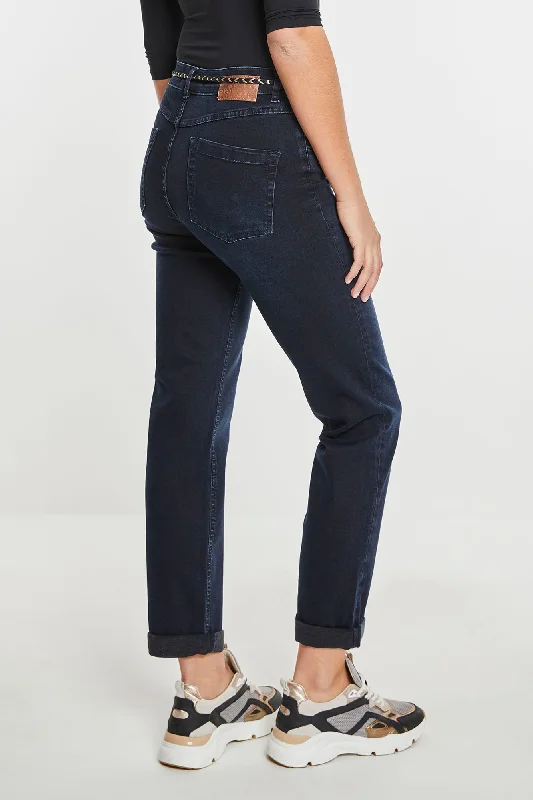 Para Mi Bobby Dark Blue Slim Leg Jeans