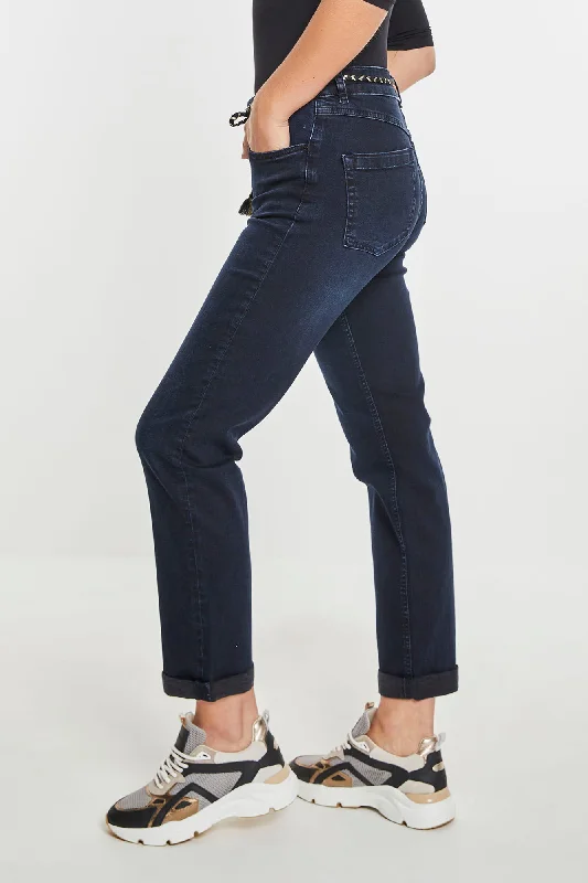 Para Mi Bobby Dark Blue Slim Leg Jeans