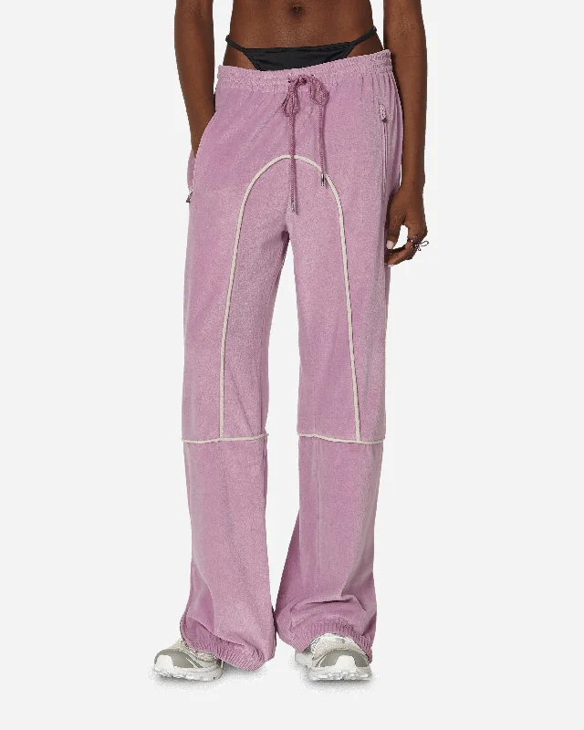 Velour Track Pants Lavender