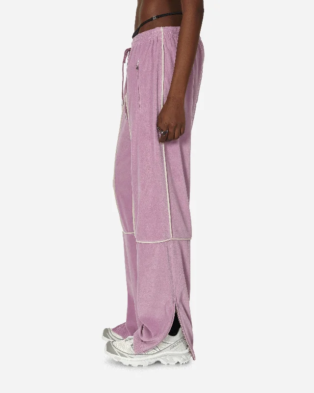 Velour Track Pants Lavender