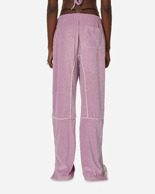 Velour Track Pants Lavender