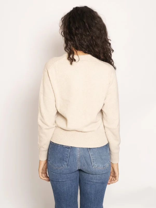 Maglia Girocollo in Lana e Cashmere - Crema