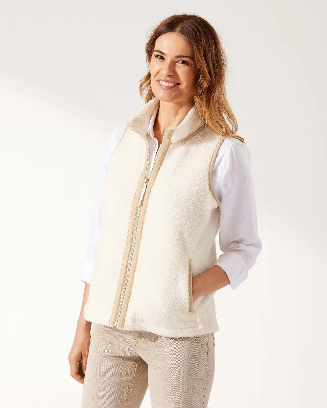 Sherpa Vest with Faux Suede