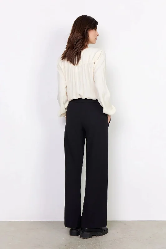 Soyaconcept Siham Classic Black Wide Leg Trousers