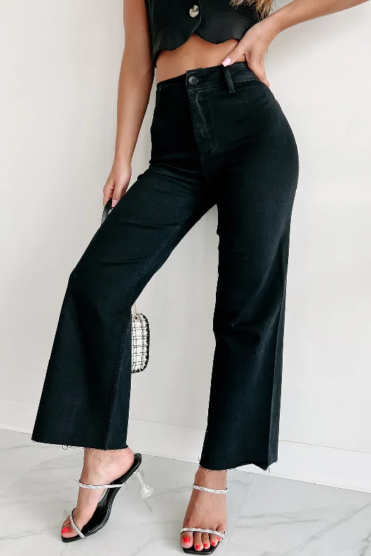 Staying True Wide Leg Jeans (Black)