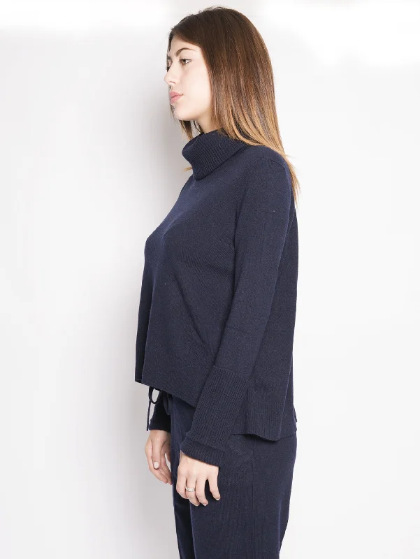 Maglia in Lana e Cashmere Blu