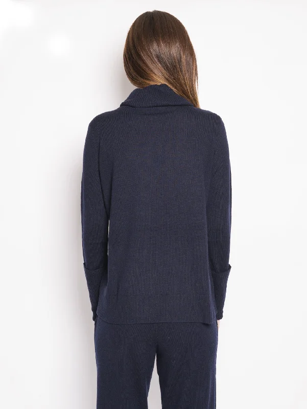 Maglia in Lana e Cashmere Blu