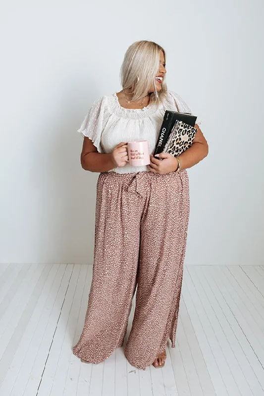 Upbeat Playlist High Waist Blush Curves Pants