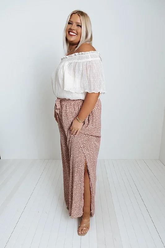 Upbeat Playlist High Waist Blush Curves Pants