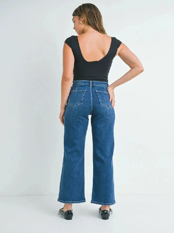 Just Black Welt Pocket Wide Leg