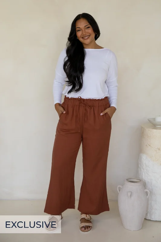 Wide Leg Olivia Pant in Espresso