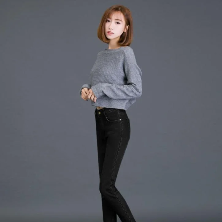 Winter Warm Jeans Female