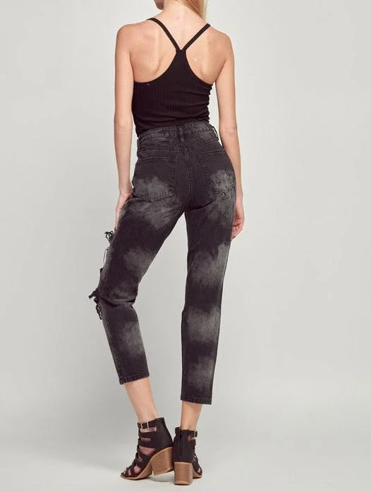 Women's Destroyed Denim Jean - NATNT1028BKRX